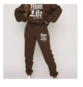 "Mom Life" matching Sweatshirt & Joggers Set