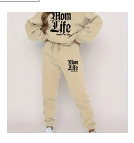 "Mom Life" matching Sweatshirt & Joggers Set