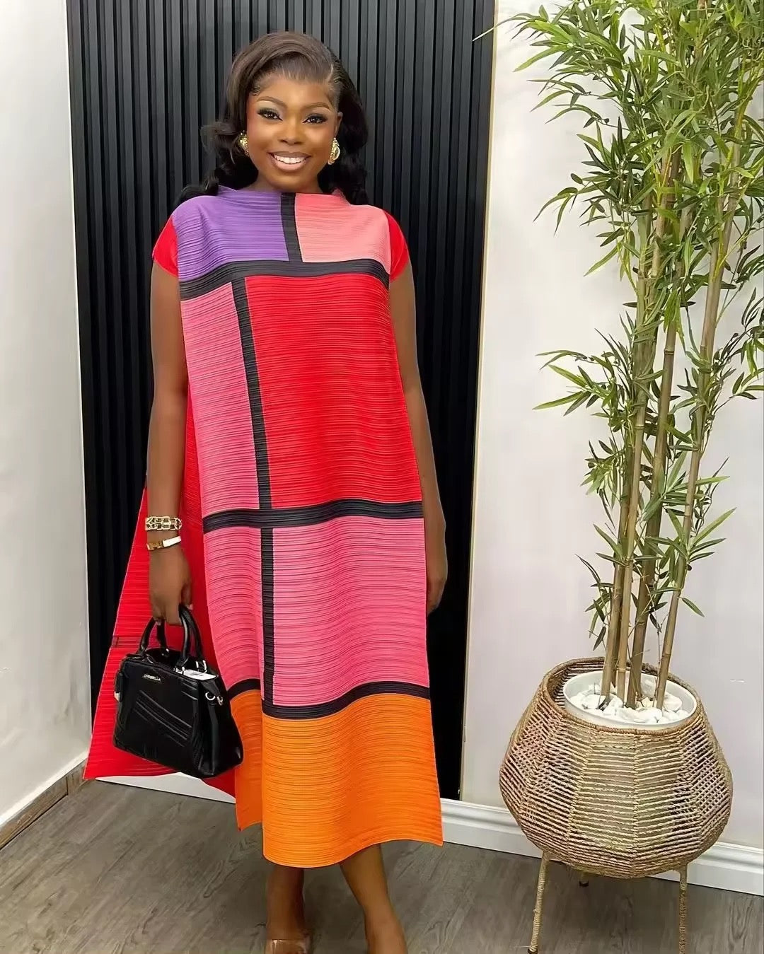 A Game Color Block Summer Dress